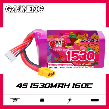 GAONENG GNB 4S 14.8V 1530mAh 160C XT60 LiPo Battery