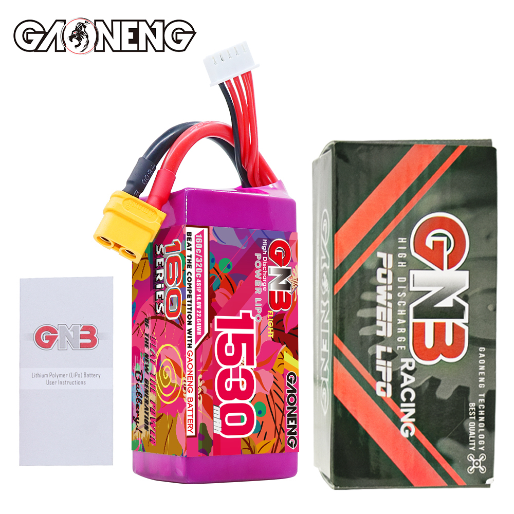 GAONENG GNB 4S 14.8V 1530mAh 160C XT60 LiPo Battery