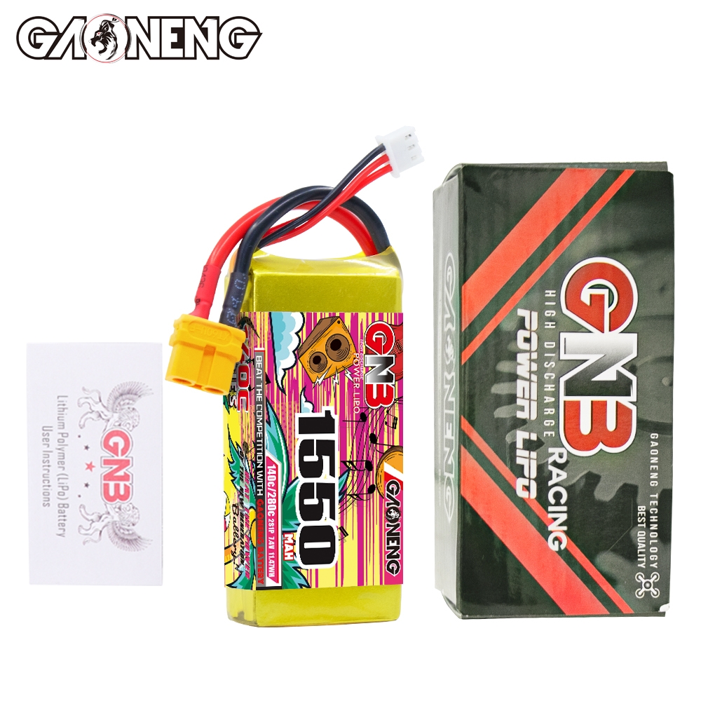 GAONENG GNB 2S 7.4V 1550mAh 140C XT60 LiPo Battery