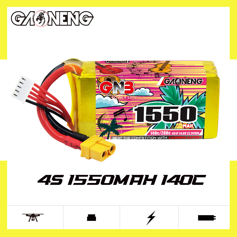 GAONENG GNB 4S 14.8V 1550mAh 140C XT60 LiPo Battery