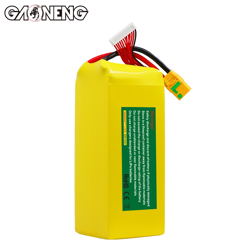 GAONENG GNB 16000mah 12S 44.4V 5C XT90S Semi Solid State Li-ion Battery 350WH/kg