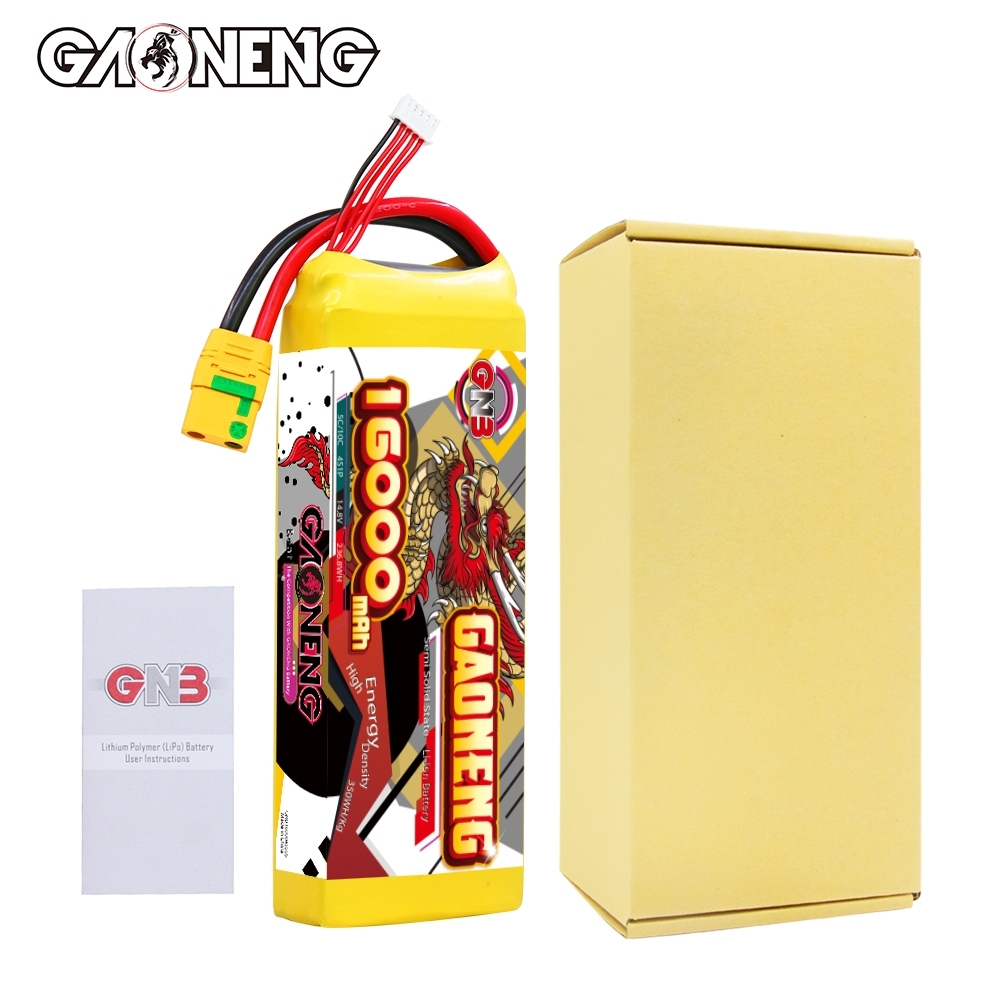 GAONENG GNB 16000mah 4S 14.8V 5C XT90S Semi Solid State Li-ion Battery 350WH/kg