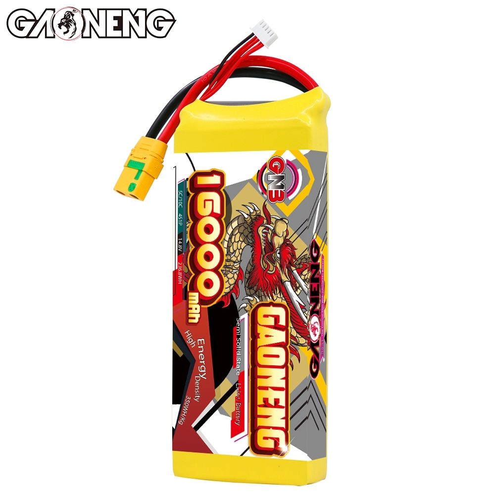 GAONENG GNB 16000mah 4S 14.8V 5C XT90S Semi Solid State Li-ion Battery 350WH/kg