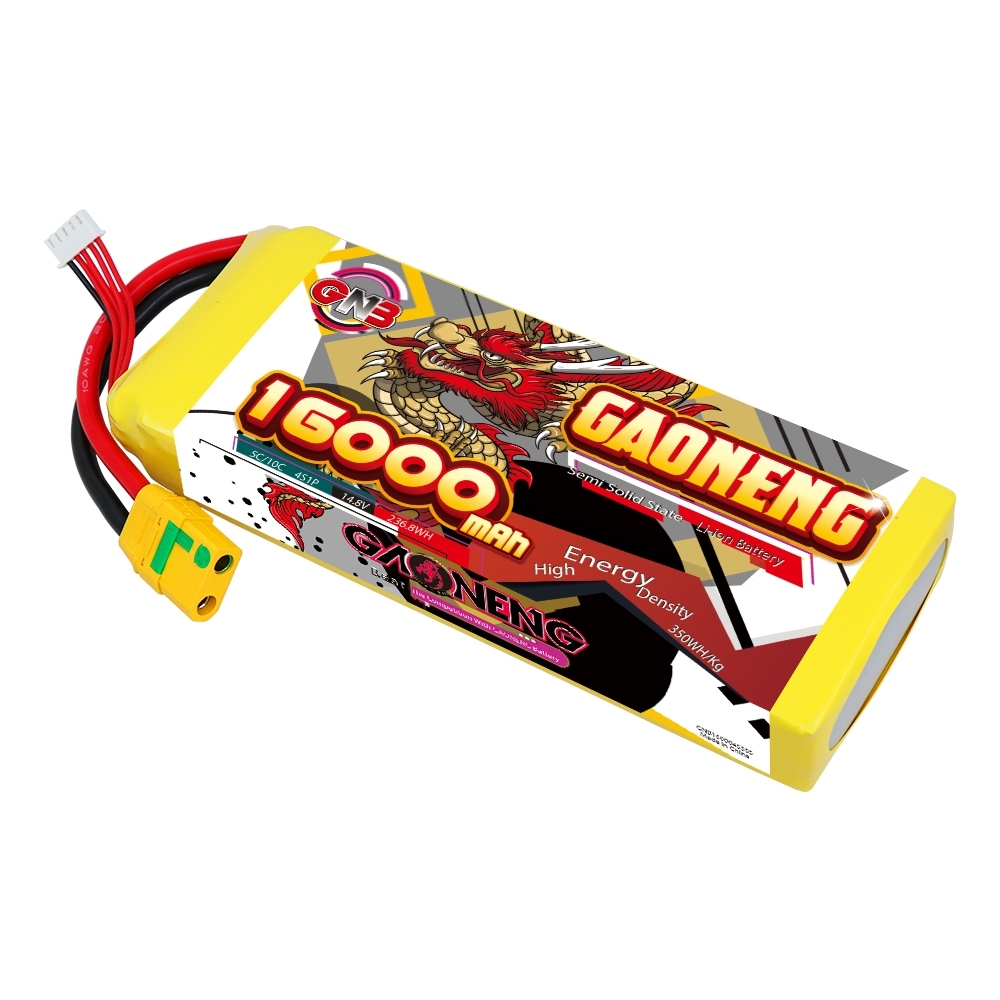 GAONENG GNB 16000mah 4S 14.8V 5C XT90S Semi Solid State Li-ion Battery 350WH/kg