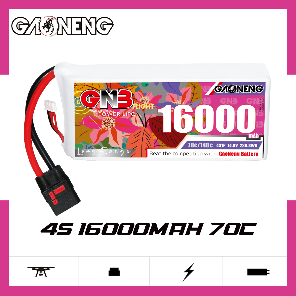 GAONENG GNB 4S1P 14.8V 16000mAh 70C RC LiPo Battery QS8