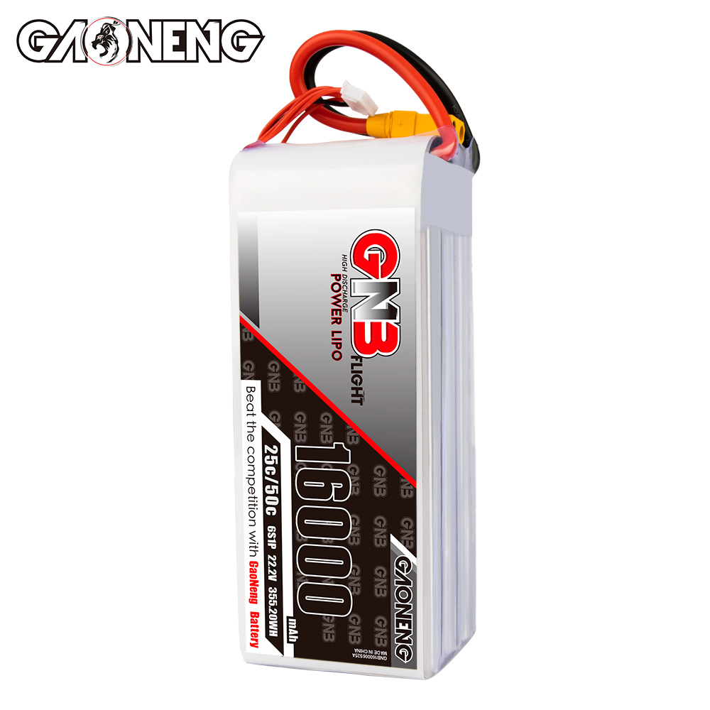GAONENG GNB 6S1P 22.2V 16000mAh 25C RC LiPo Battery XT90S Anti-Spark