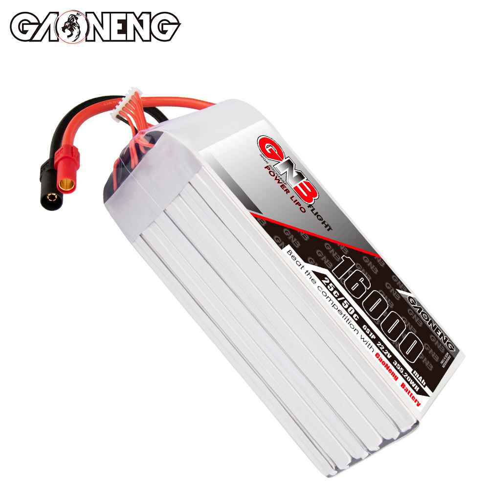 GAONENG GNB 6S1P 22.2V 16000mAh 25C RC LiPo Battery XT150 