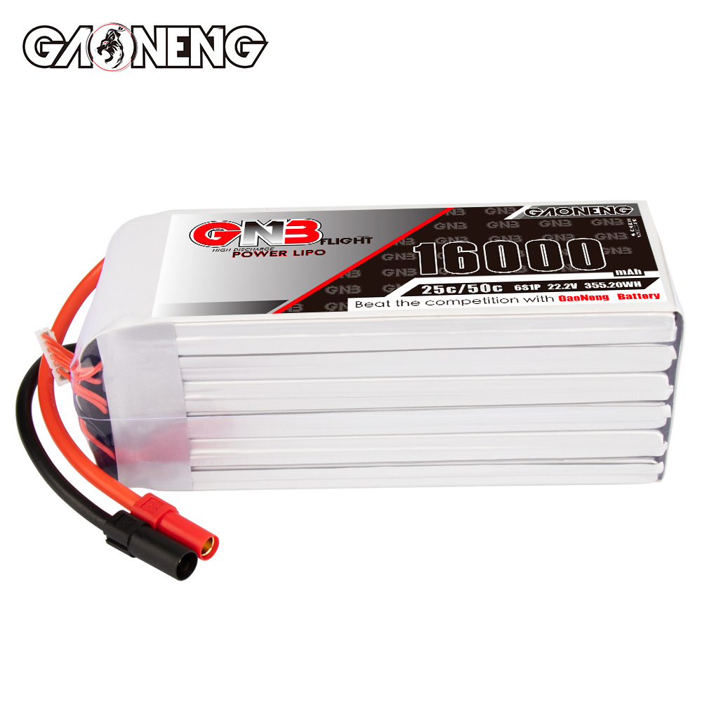 GAONENG GNB 6S1P 22.2V 16000mAh 25C RC LiPo Battery XT150 