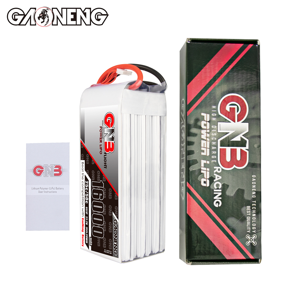 GAONENG GNB 6S1P 22.2V 16000mAh 25C RC LiPo Battery XT150 