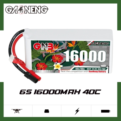 GAONENG GNB 6S1P 22.2V 16000mAh 40C RC LiPo Battery XT150