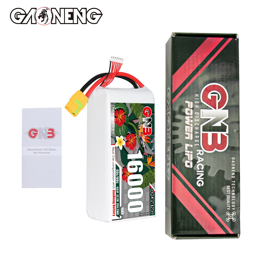 GAONENG GNB 6S1P 22.2V 16000mAh 40C RC LiPo Battery XT90S Anti-Spark