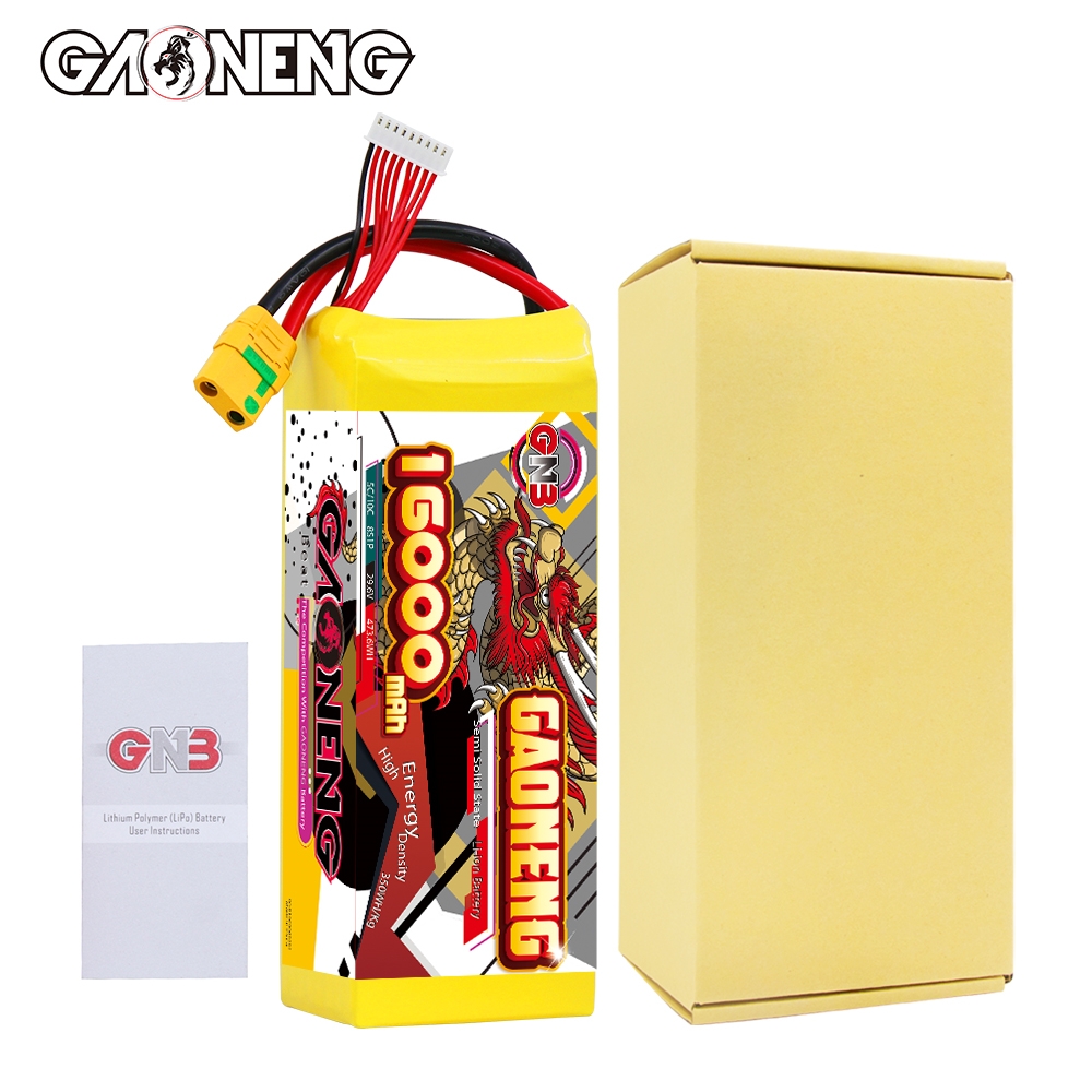 GAONENG GNB 16000mah 8S 29.6V 5C XT90S Semi Solid State Li-ion Battery 350WH/kg