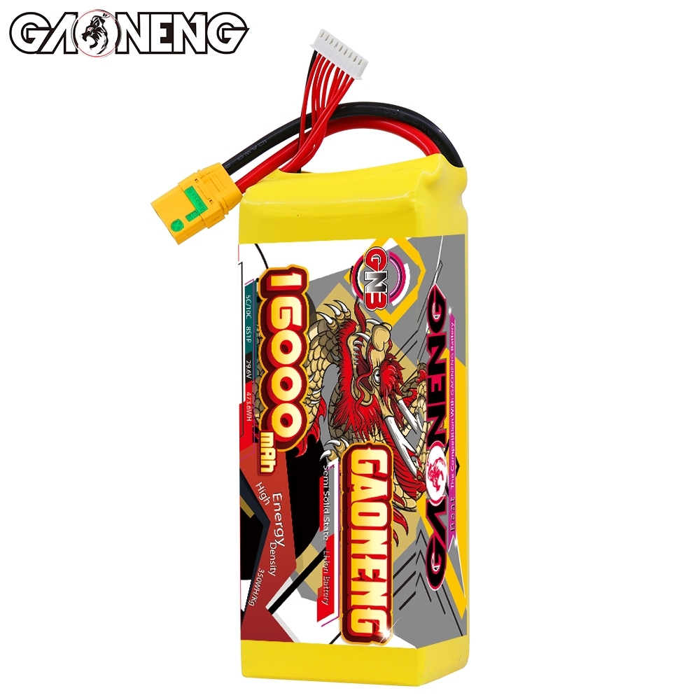 GAONENG GNB 16000mah 8S 29.6V 5C XT90S Semi Solid State Li-ion Battery 350WH/kg