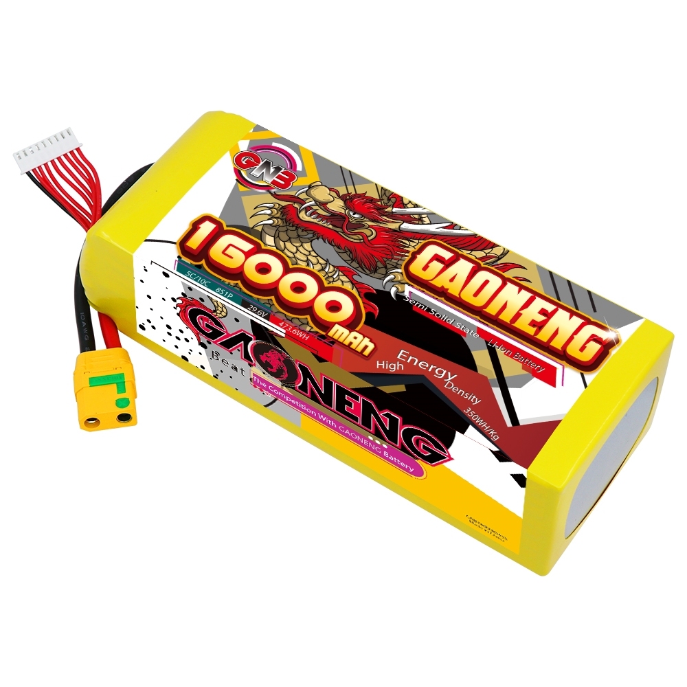 GAONENG GNB 16000mah 8S 29.6V 5C XT90S Semi Solid State Li-ion Battery 350WH/kg