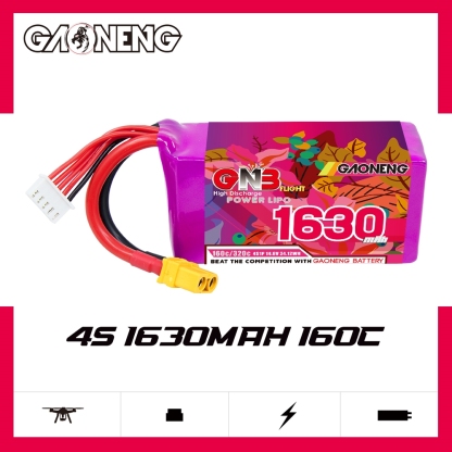 GAONENG GNB 4S 14.8V 1630mAh 160C XT60 LiPo Battery
