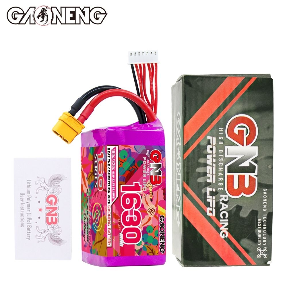 GAONENG GNB 6S 22.2V 1630mAh 160C XT60 LiPo Battery