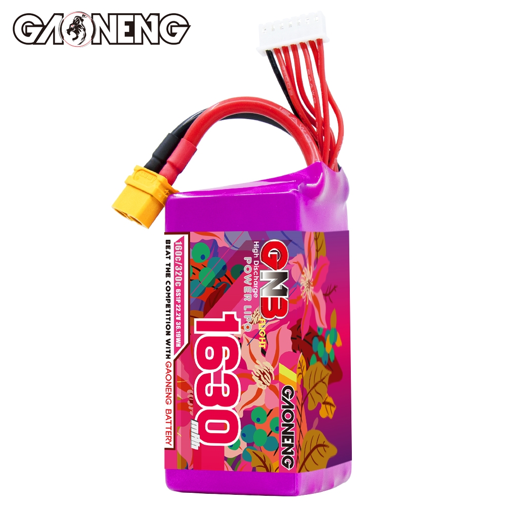 GAONENG GNB 6S 22.2V 1630mAh 160C XT60 LiPo Battery