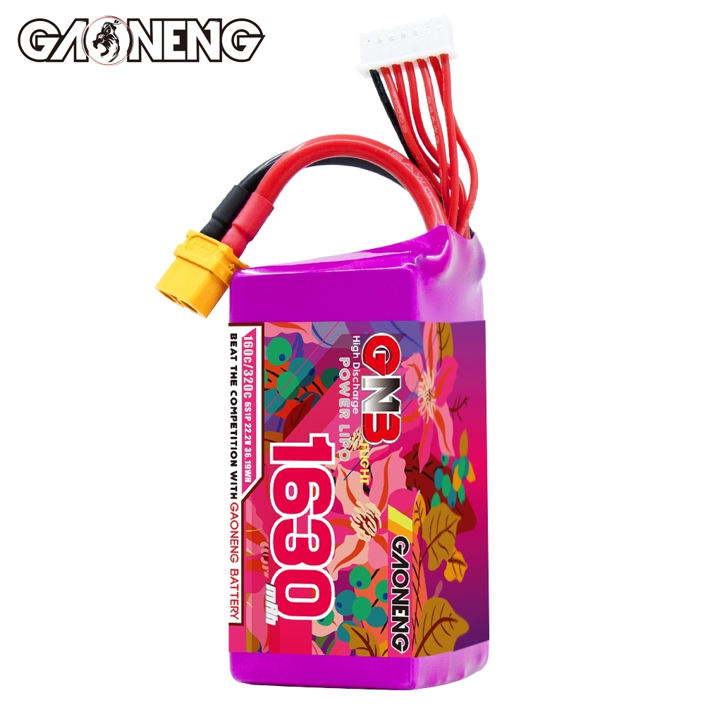 GAONENG GNB 6S 22.2V 1630mAh 160C XT60 LiPo Battery