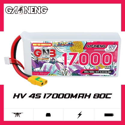 GAONENG GNB 4S 15.2V HV 17000mAh 80C RC LiPo Battery XT90S