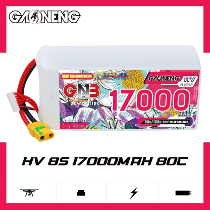 GAONENG GNB 8S1P 30.4V HV 17000mAh 80C LiPo Battery XT90S