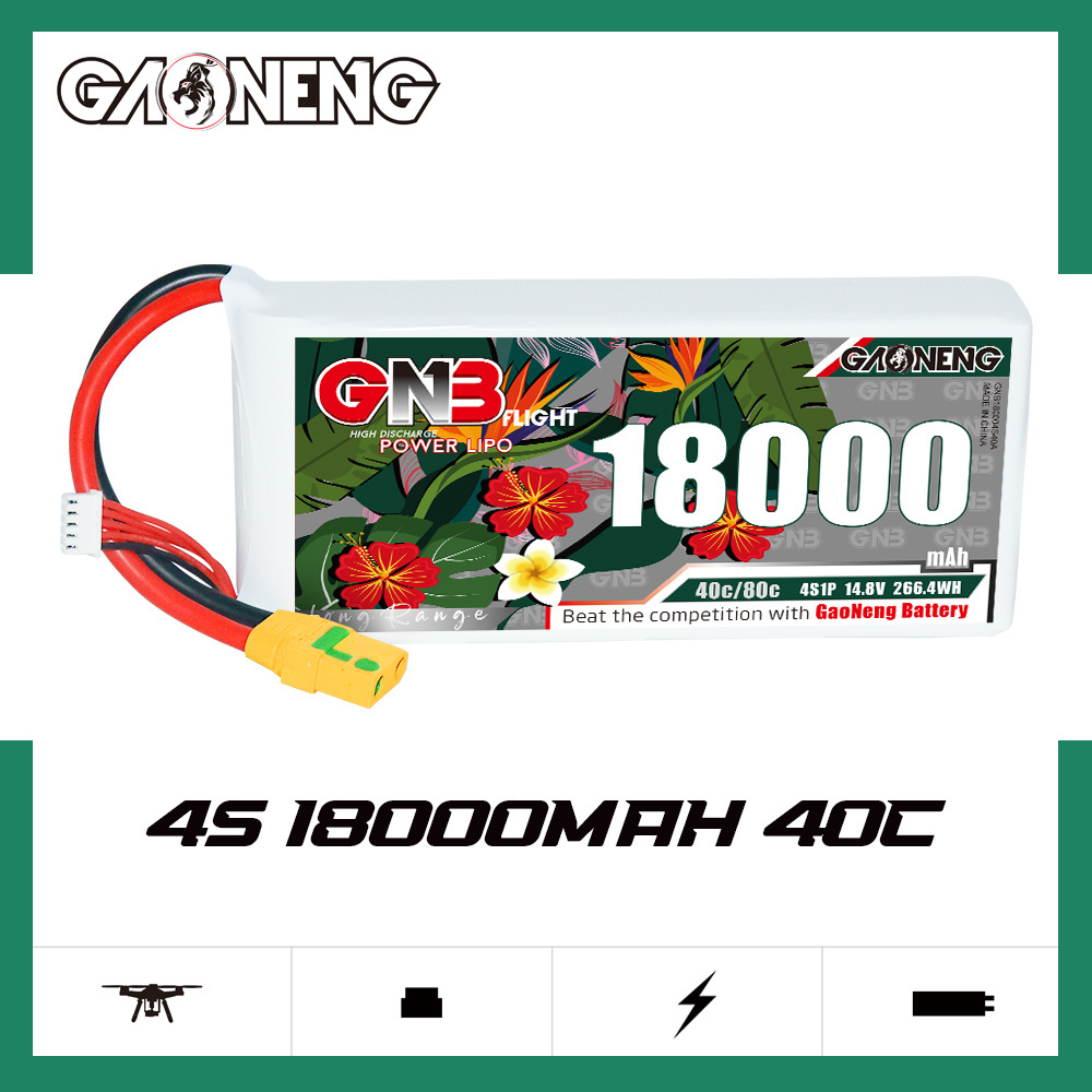 GAONENG GNB 4S1P 14.8V 18000mAh 40C RC LiPo Battery XT90S Anti-Spark