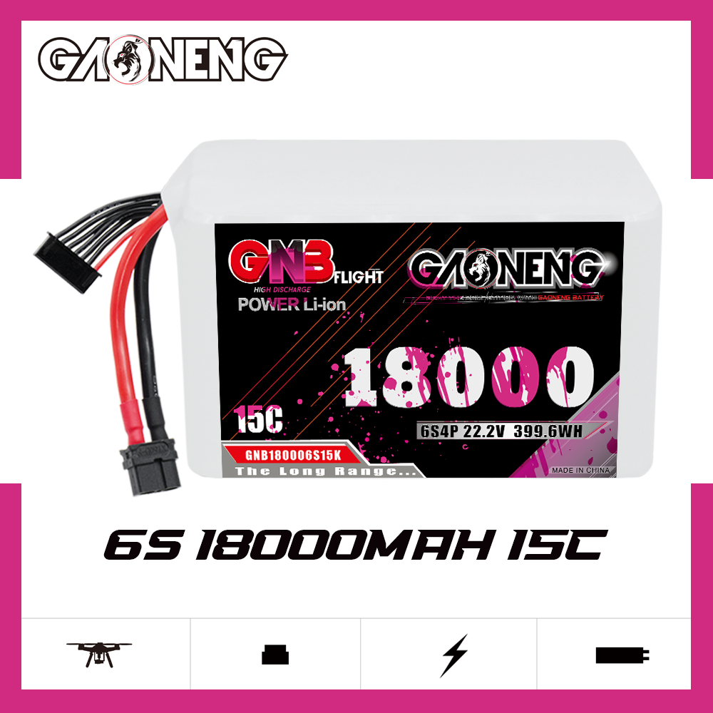 GAONENG GNB 6S4P 22.2V 18000mAh 15C XT60 Li-ion Battery 