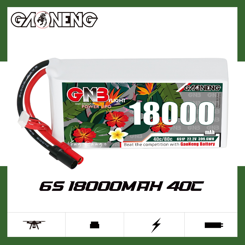 GAONENG GNB 6S1P 22.2V 18000mAh 40C RC LiPo Battery XT150
