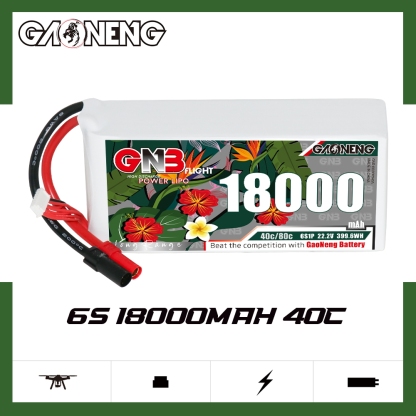 GAONENG GNB 6S1P 22.2V 18000mAh 40C RC LiPo Battery XT150