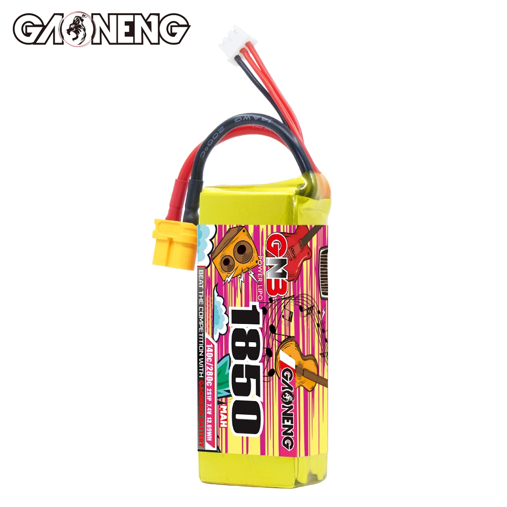 GAONENG GNB 2S 7.4V 1850mAh 140C LiPo Battery XT60 Connector