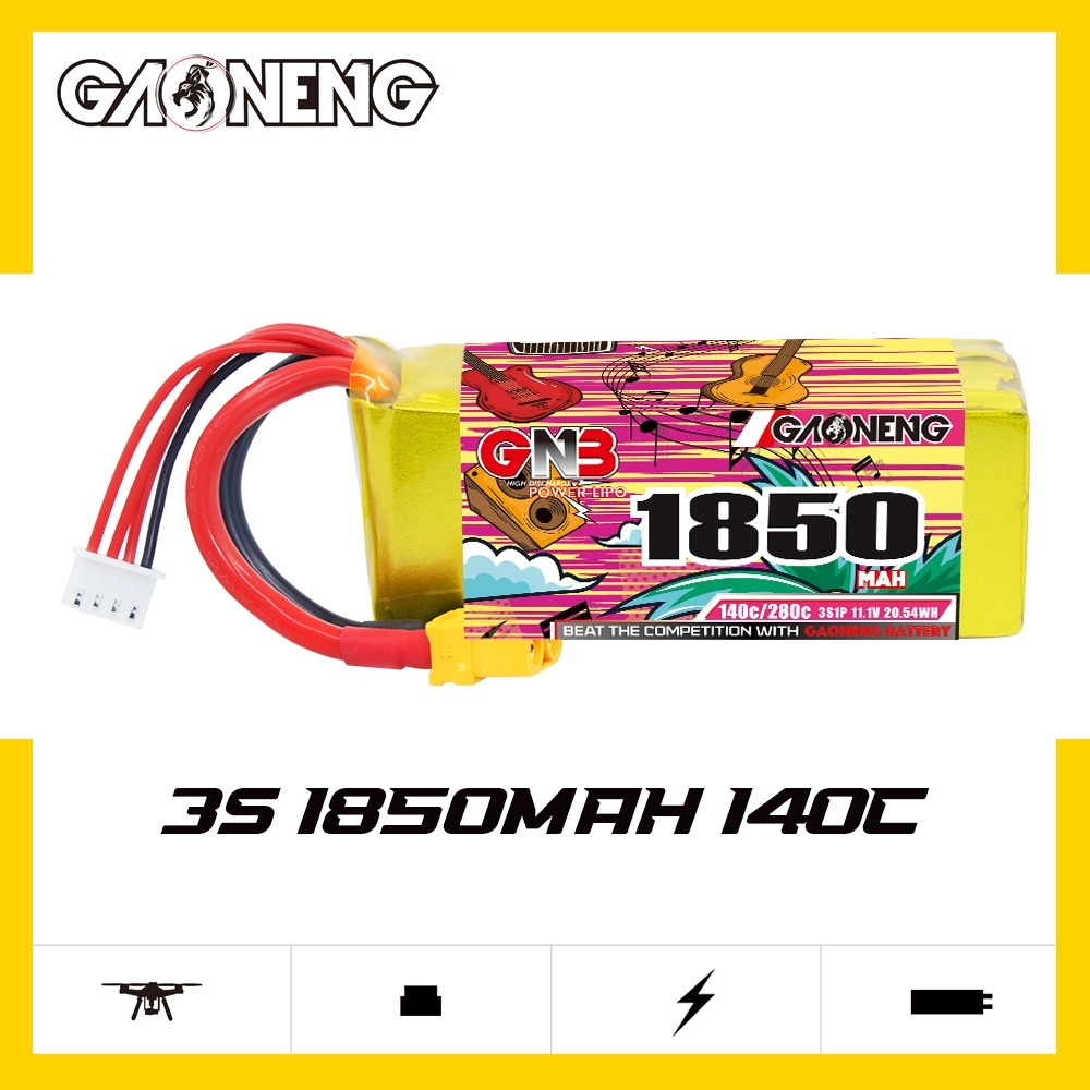 GAONENG GNB 3S 11.1V 1850mAh 140C XT60 LiPo Battery