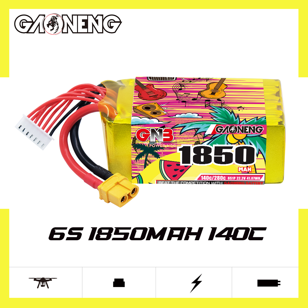GAONENG GNB 6S 22.2V 1850mAh 140C XT60 LiPo Battery