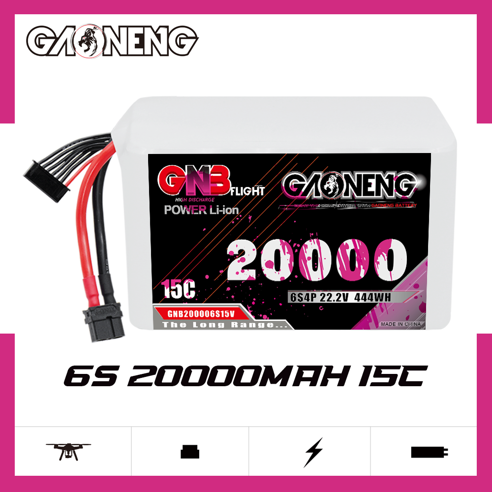 GAONENG GNB 6S4P 22.2V 20000mAh 15C XT60 Li-ion Battery 