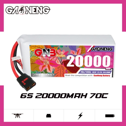 GAONENG GNB 6S1P 22.2V 20000mAh 70C RC LiPo Battery QS8