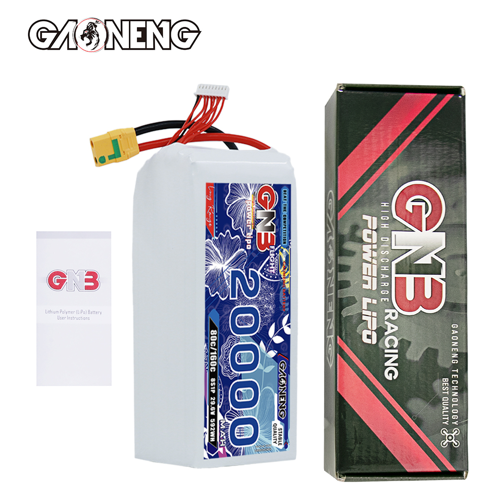 GAONENG GNB 8S1P 29.6V 20000mAh 80C RC LiPo Battery XT90S