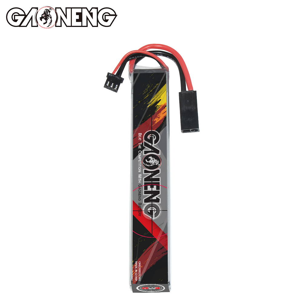 2PCS - GAONENG GNB 2S 7.4V 2000mAh 30C Mini Tamiya LiPo Battery for AirSoft