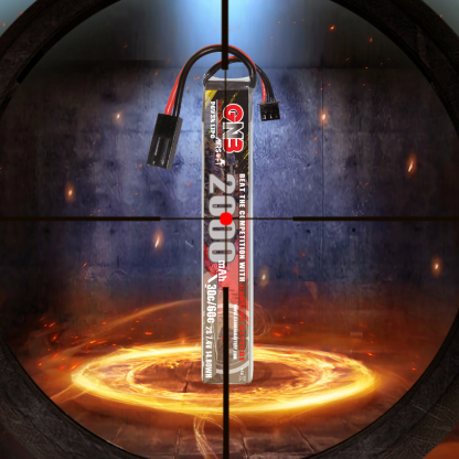 2PCS - GAONENG GNB 2S 7.4V 2000mAh 30C Mini Tamiya LiPo Battery for AirSoft