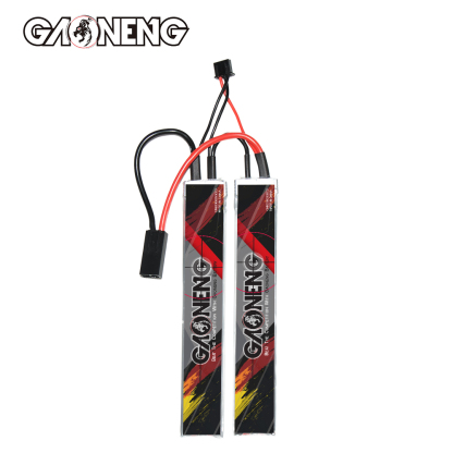 2PCS - GAONENG GNB 2S 7.4V 2000mAh 30C Mini Tamiya 2 Cells LiPo Battery for AirSoft