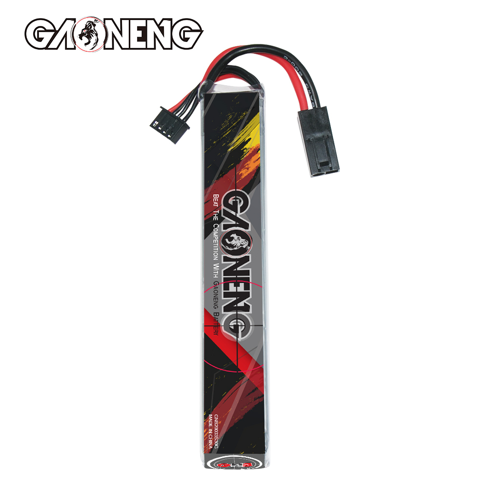 2PCS - GAONENG GNB 3S 11.1V 2000mAh 30C Mini Tamiya LiPo Battery for AirSoft