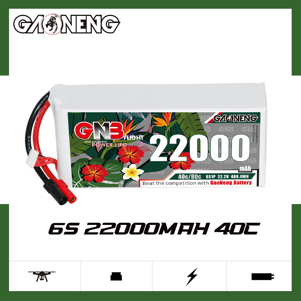 GAONENG GNB 6S1P 22.2V 22000mAh 40C RC LiPo Battery XT150