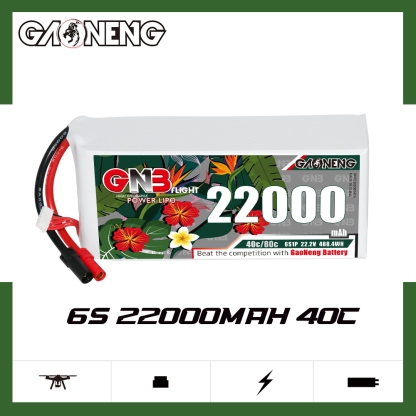 GAONENG GNB 6S1P 22.2V 22000mAh 40C RC LiPo Battery XT150