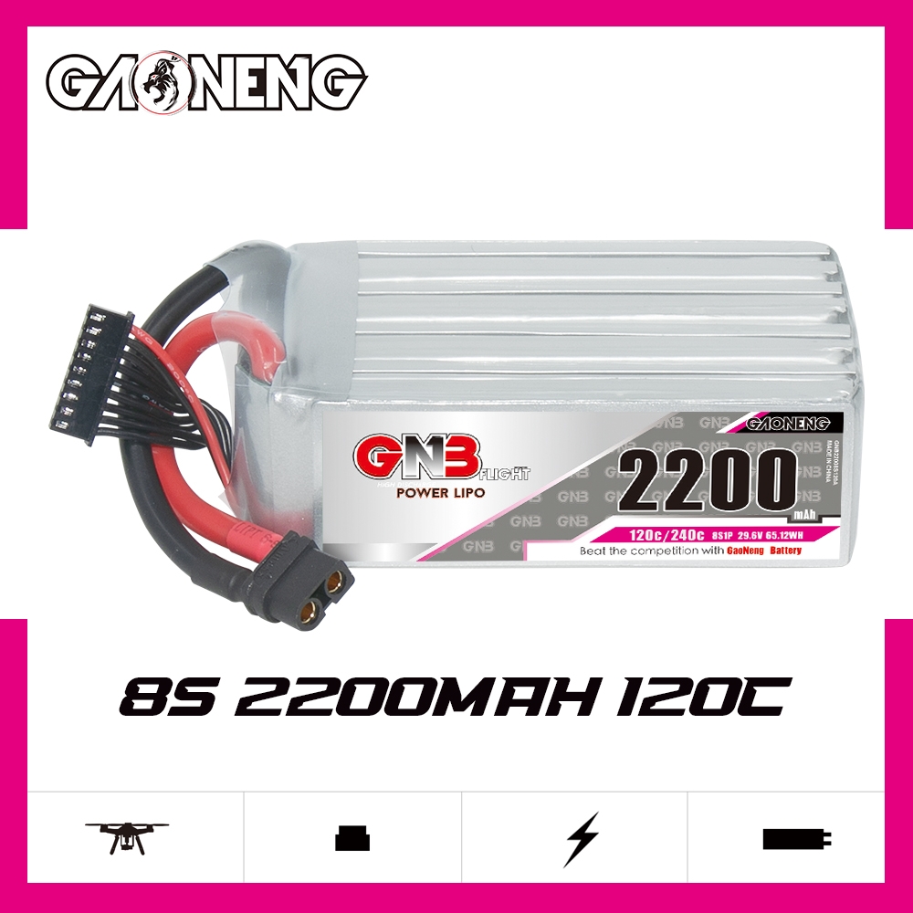 GAONENG GNB 8S 29.6V 2200mAh 120C XT60 LiPo Battery