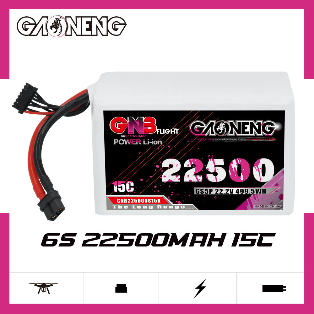 GAONENG GNB 6S5P 22.2V 22500mAh 15C XT60 Li-ion Battery 
