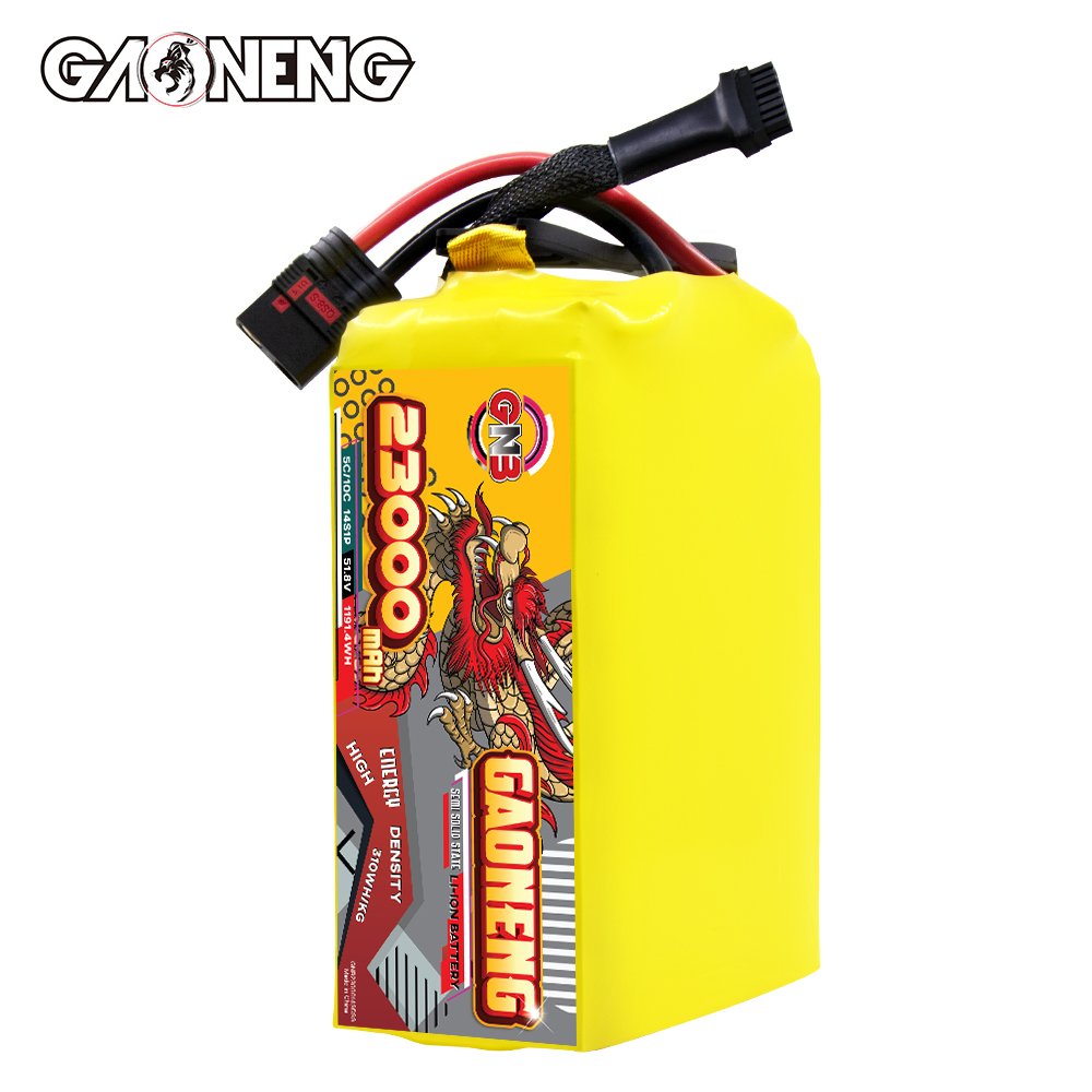GAONENG GNB 23000mah 14S 51.8V 5C QS8 Semi Solid State Li-ion Battery 310WH/kg