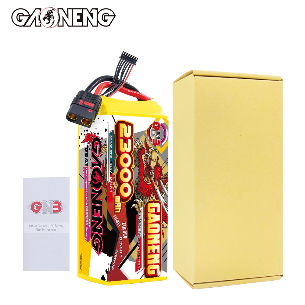 GAONENG GNB 23000mah 6S 22.2V 5C QS8 Semi Solid State Li-ion Battery 310WH/kg
