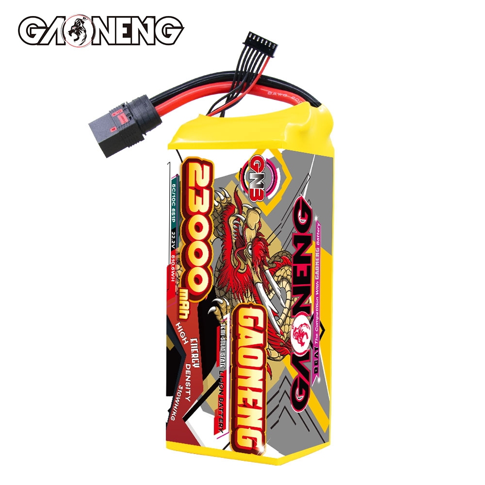 GAONENG GNB 23000mah 6S 22.2V 5C QS8 Semi Solid State Li-ion Battery 310WH/kg