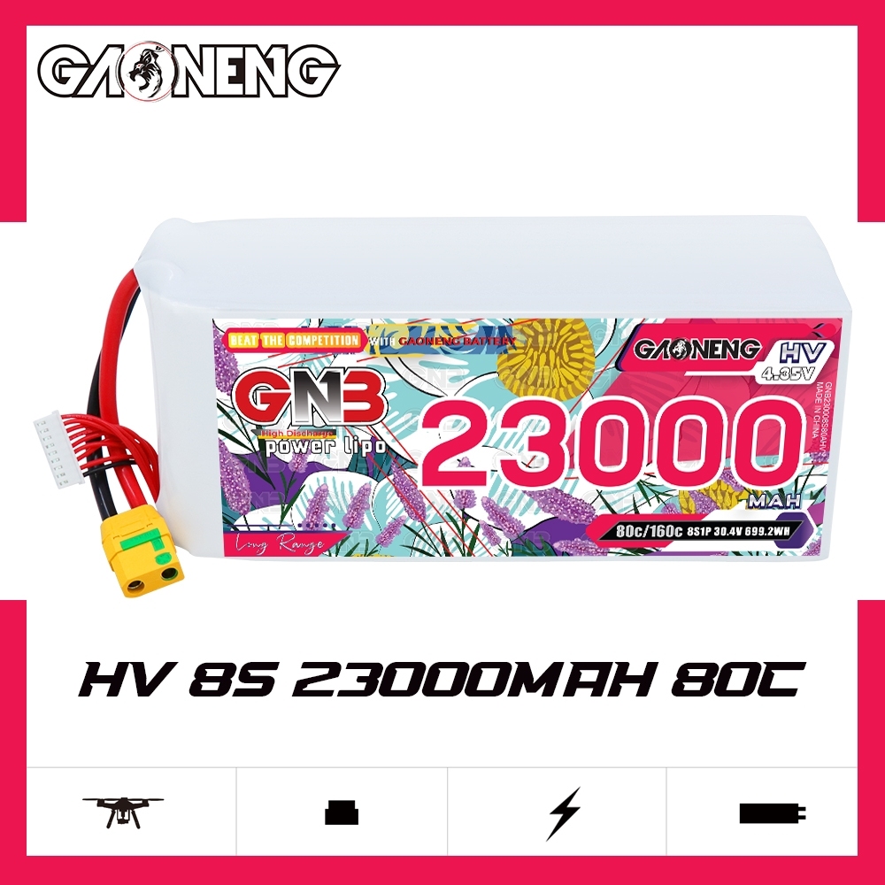GAONENG GNB 8S1P 30.4V HV 23000mAh 80C LiPo Battery XT90S