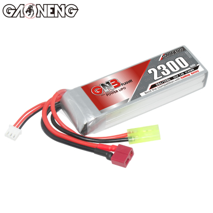 GAONENG GNB 2S 7.4V 2300mAh 60C LiPo Battery T-PLUG & Green Mini Tamiya Connector
