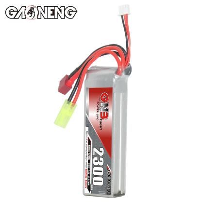GAONENG GNB 2S 7.4V 2300mAh 60C LiPo Battery T-PLUG & Green Mini Tamiya Connector