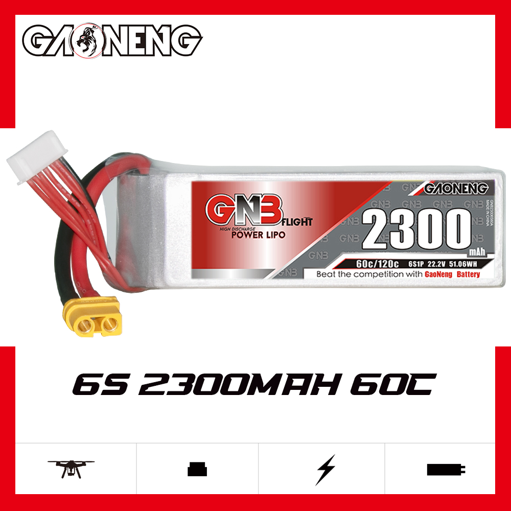 GAONENG GNB 6S 22.2V 2300mAh 60C XT60 LiPo Battery