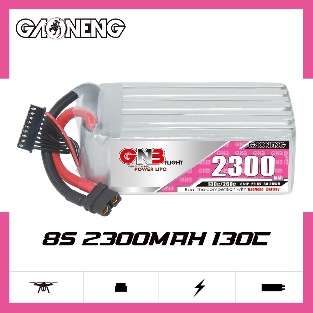 GAONENG GNB 8S 29.6V 2300mAh 130C XT60 LiPo Battery